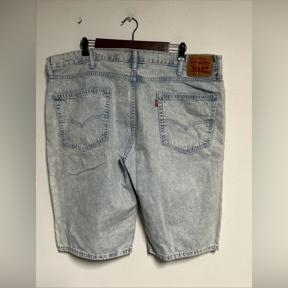 Men’s‎ Levi's 502 Light Acid Wash Blue Cotton Shorts Casual Hippie 40 Waist